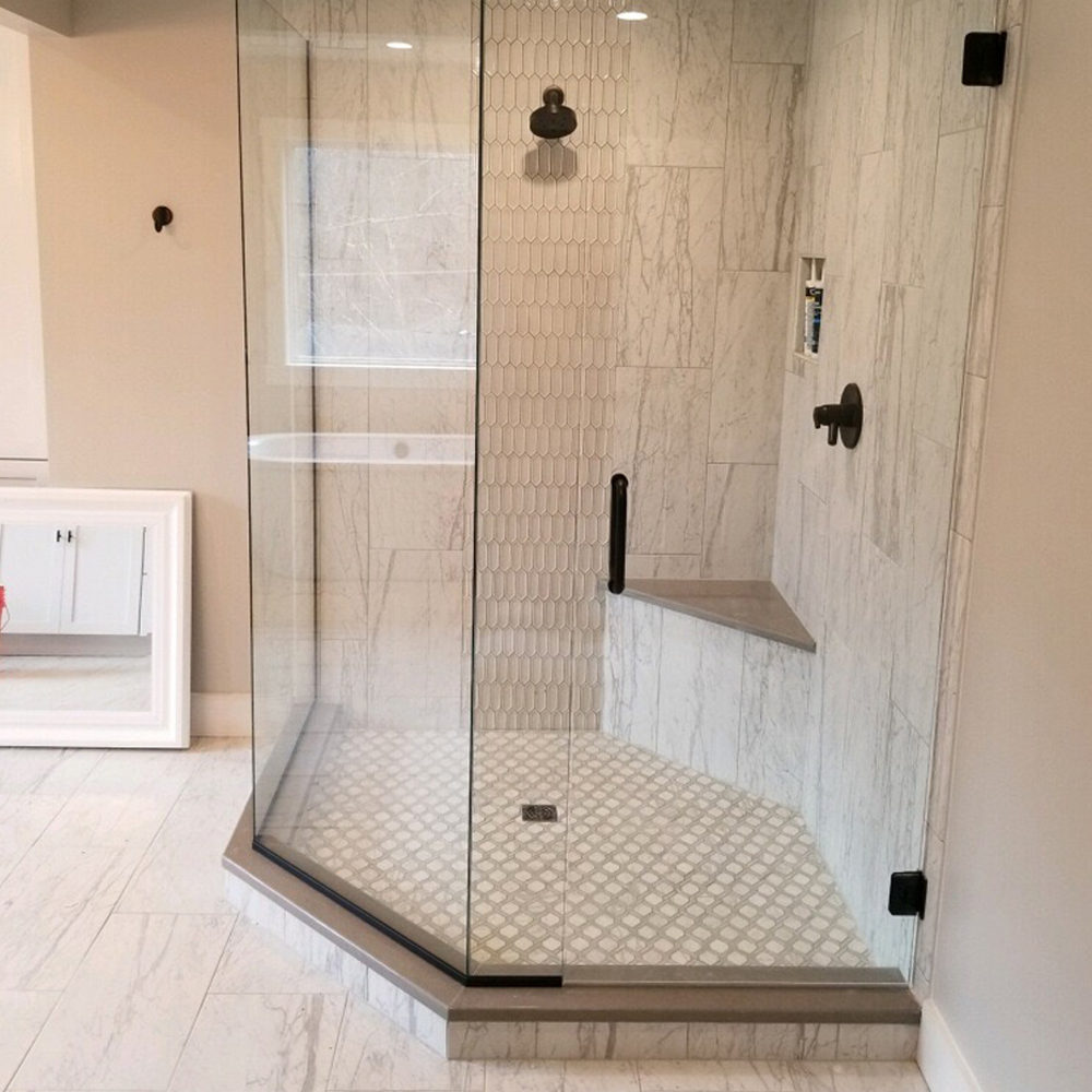 cropped image of NeoAngle with side entry by the Shower Door Specialists