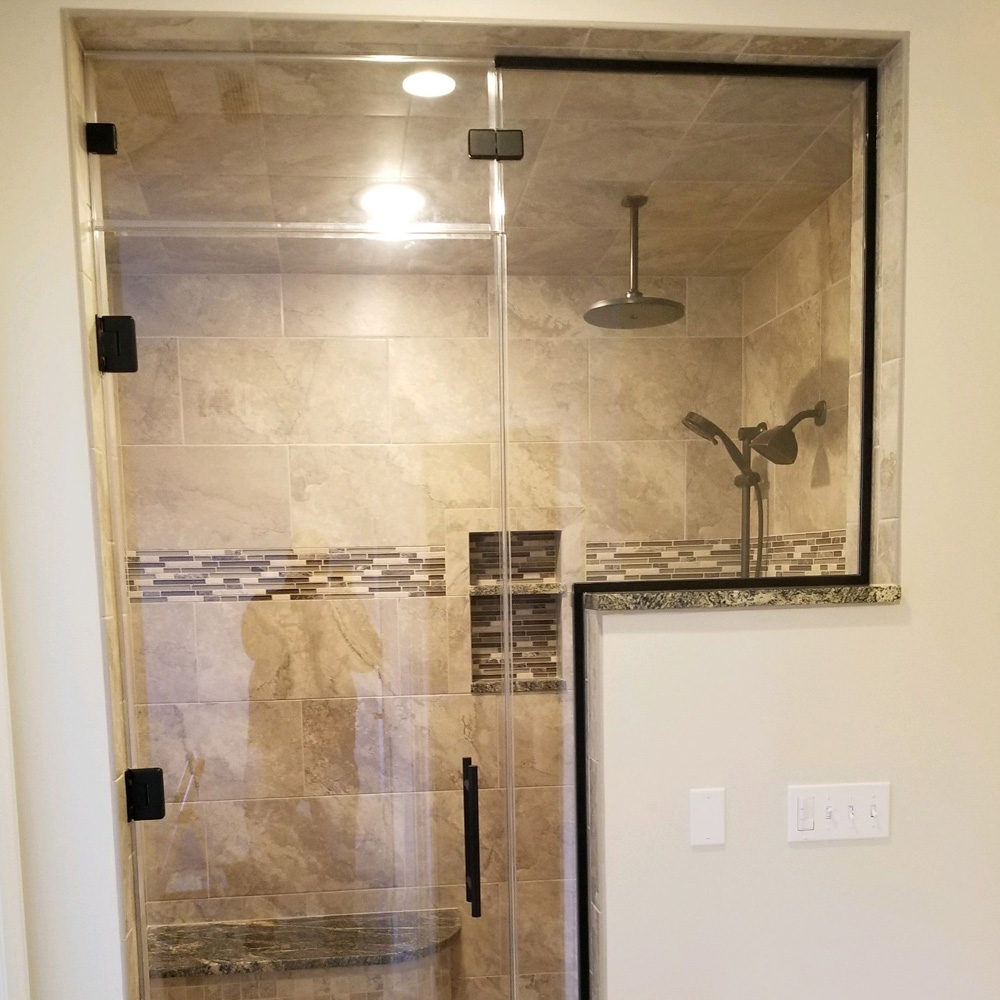 Crop of panel door with steam unit by the shower door specialists