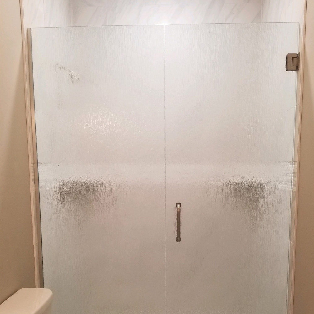 Crop of frosted glass panel door by the shower door specialists